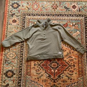 Eddie Bauer Cozy Camp 1/4 Zip Sweatshirt Olive Green Sz L